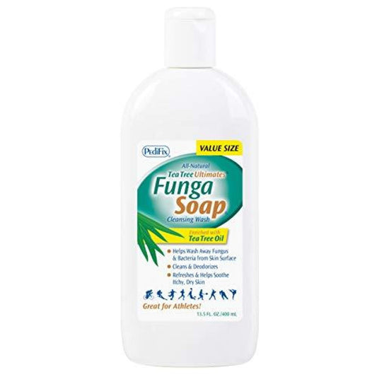 FungaSoap Cleansing Wash with Tea Tree Oil, 13.5 oz – Antifungal Skin & Foot Soap