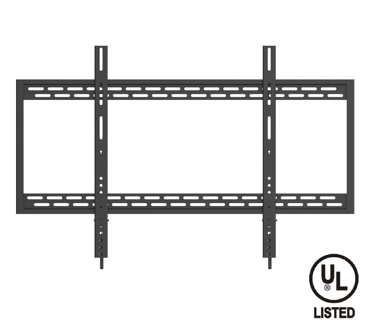 QualGear 60-100 in UL Listed Heavy Duty Fixed TV Wall Mount, Black, QG-TM-090-BLK