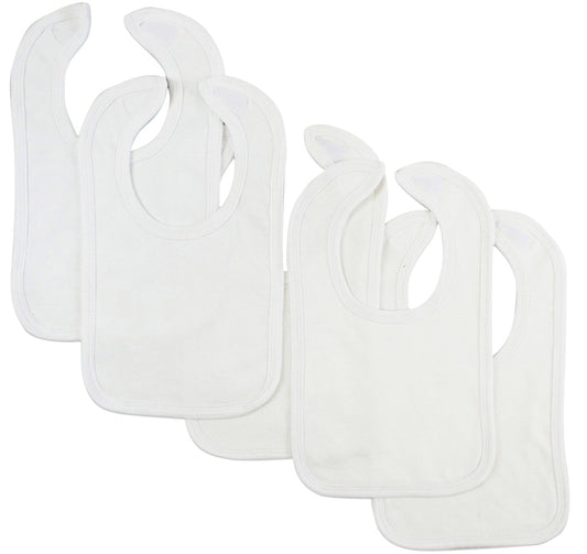 White Interlock Bib (pack Of 5)