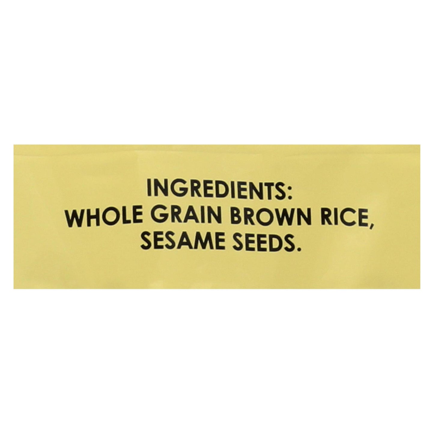 Edward And Sons Brown Rice Snaps - Unsalted Sesame - Case Of 12 - 3.5 Oz.