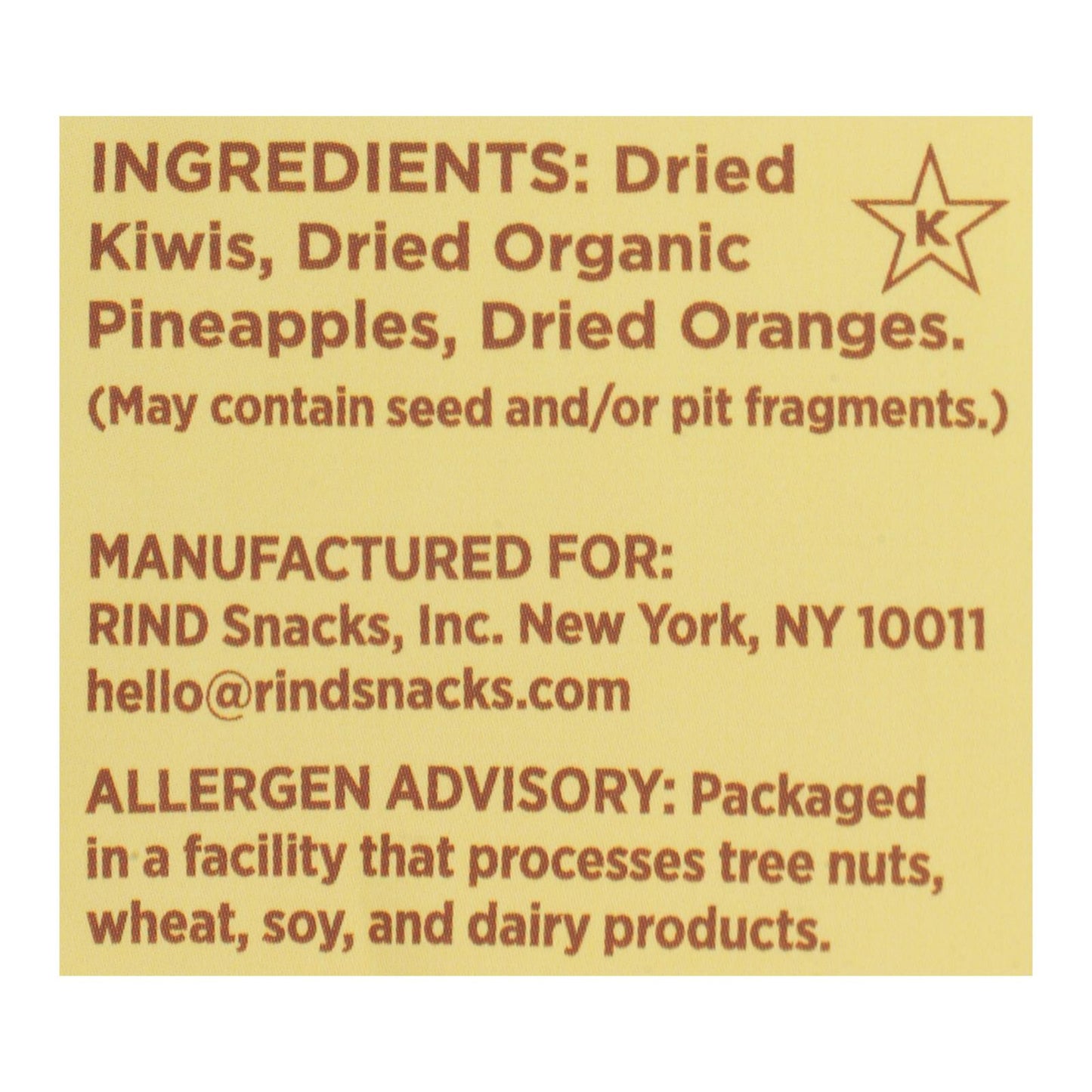 Rind Snacks - Dried Fruit Blend Tropical - Case Of 12 - 3 Oz