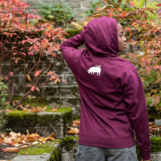 Chitlins State of Mind Hoodie in Maroon