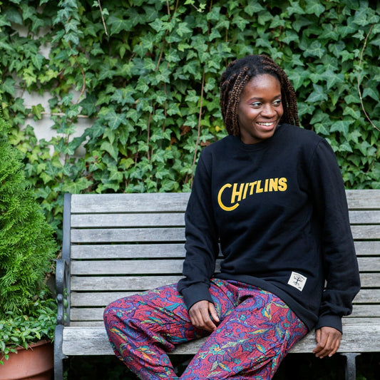 Cotton Club - Chitlins Sweatshirt in Black & Gold