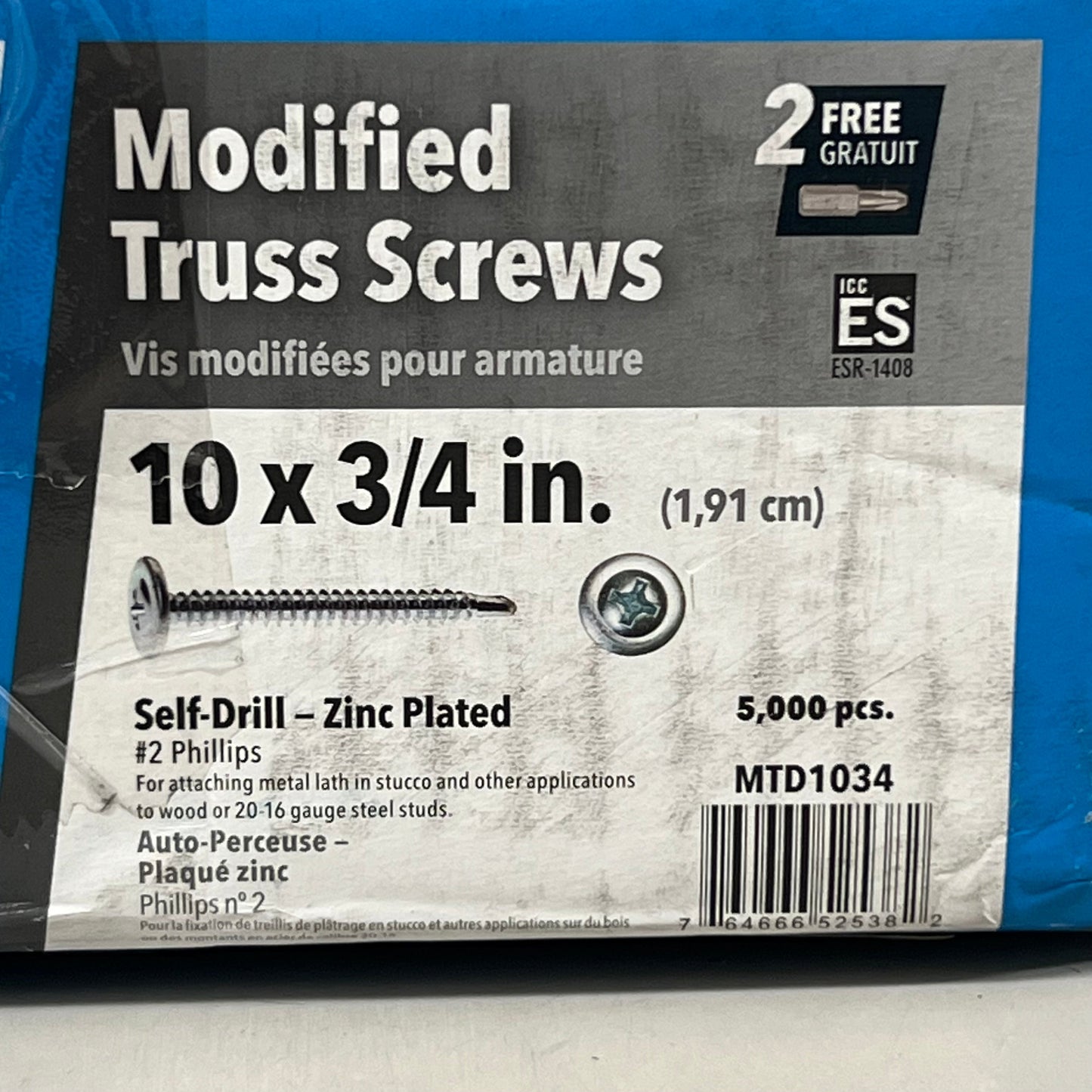 PRO-TWIST (5000 Pack) Modified Truss Screws 10 X 3/4" Silver 764666525382