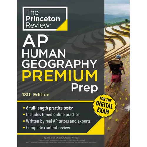 Princeton Review AP Human Geography Premium Prep, 18th Edition: 6 Practice Tests + Digital Practice Online + Content Review