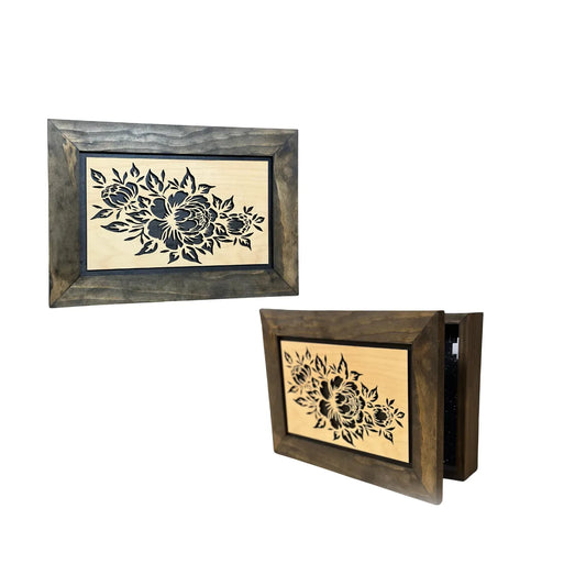Peony (jacobean) Gun Safe - Wall Mounted Decorative Secure Gun Cabinet