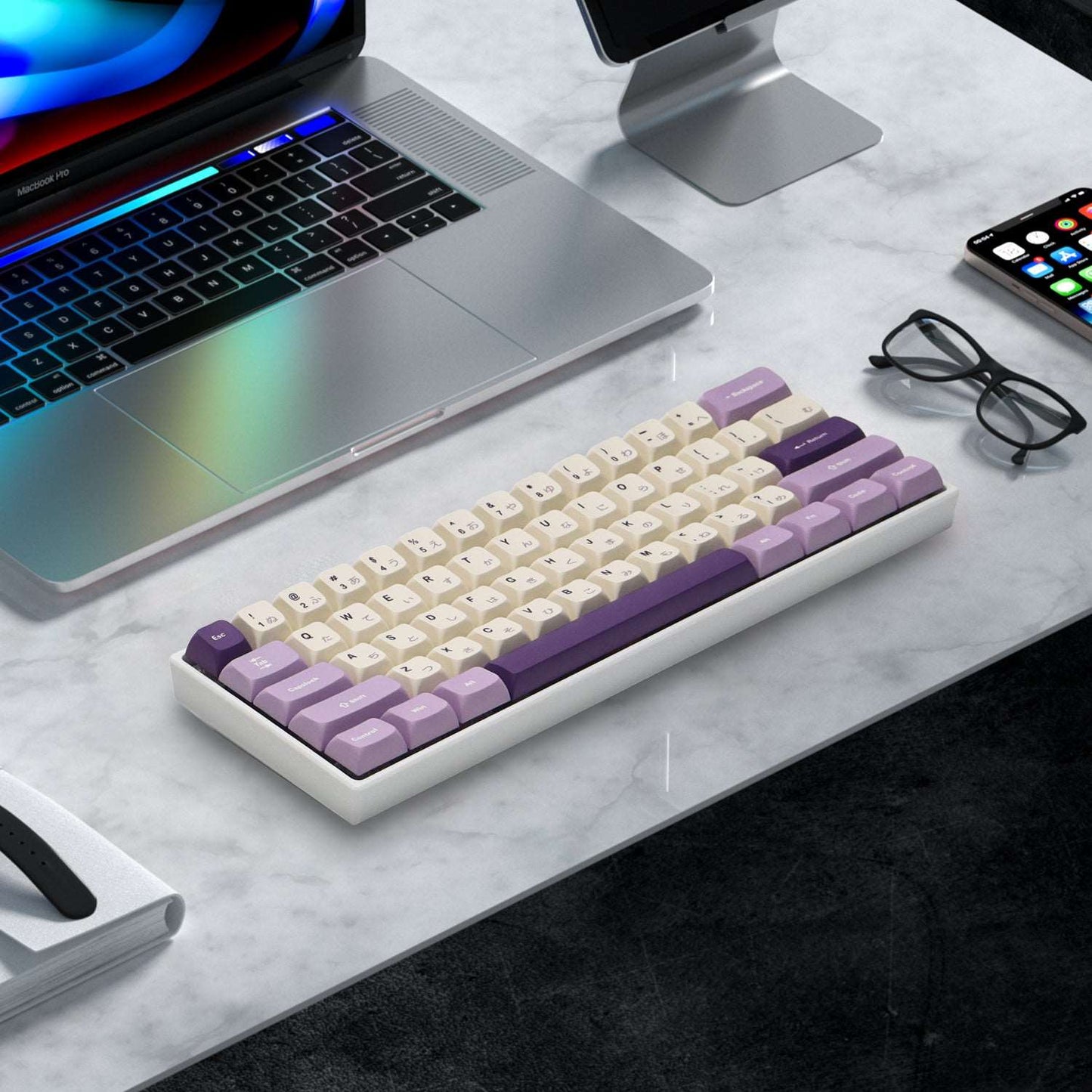 XVX Lavender Purple/Blue Dye-Sub XVX Profile Keycap Set (123-Key)