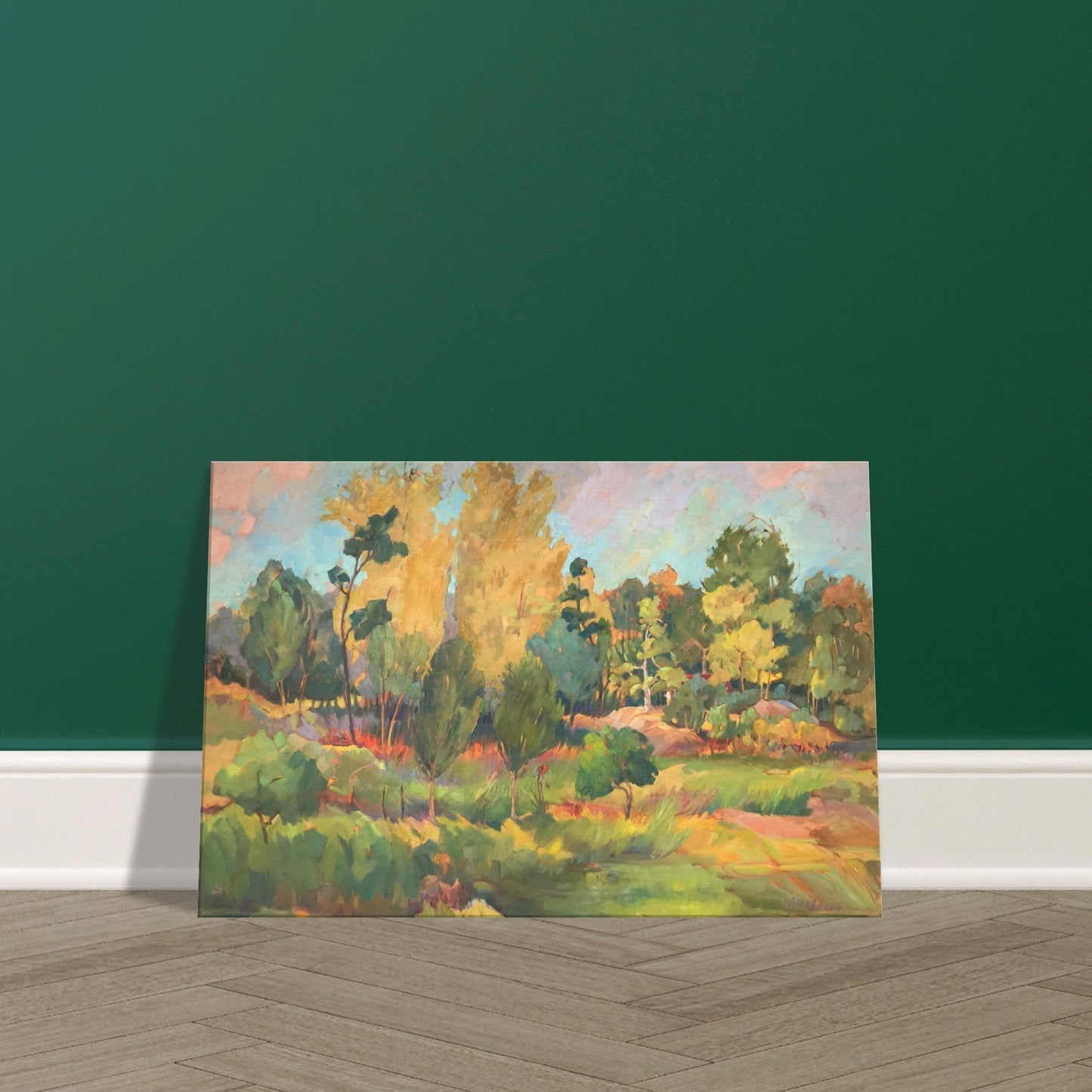 'Garden of Eden' Landscape I 24x36 inch Art Print on Canvas I Original Artwork by American Artist Barbara Cleary