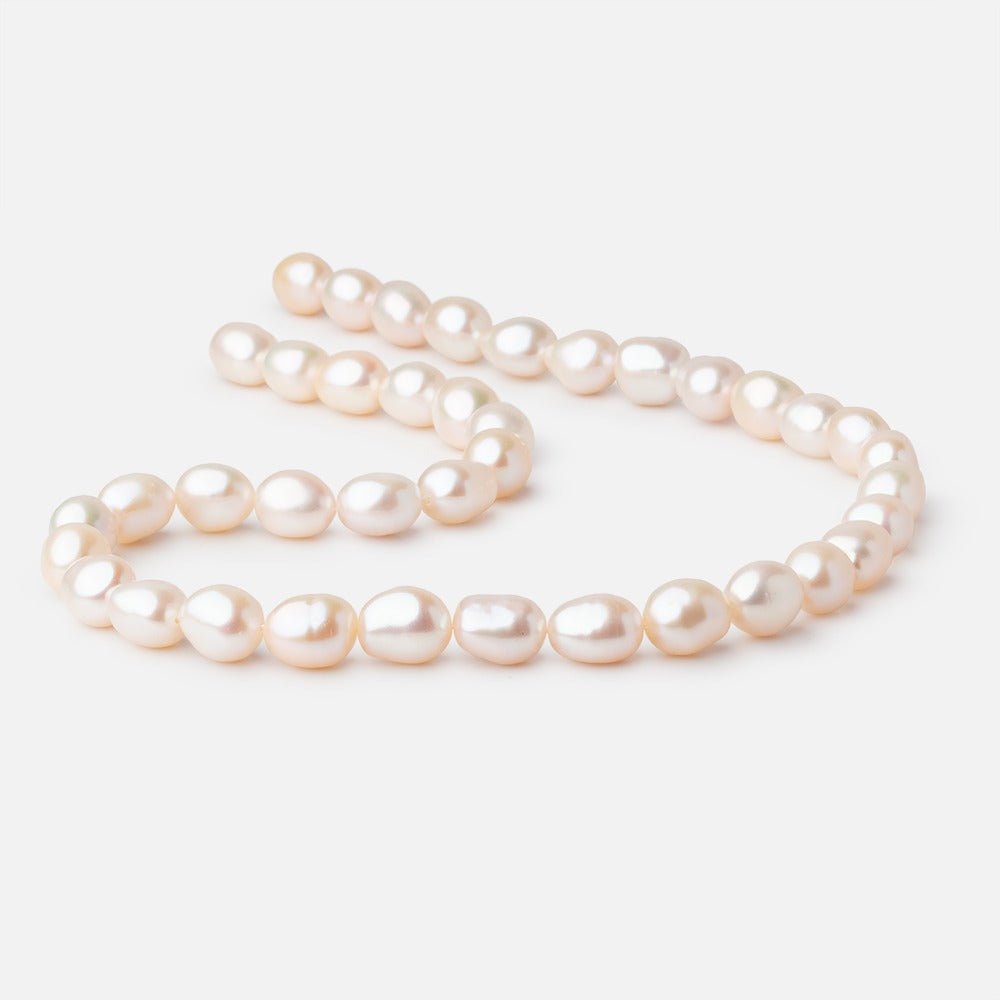9-11mm Creamy Peach Baroque Freshwater Pearls 15.5 inch 38 Beads