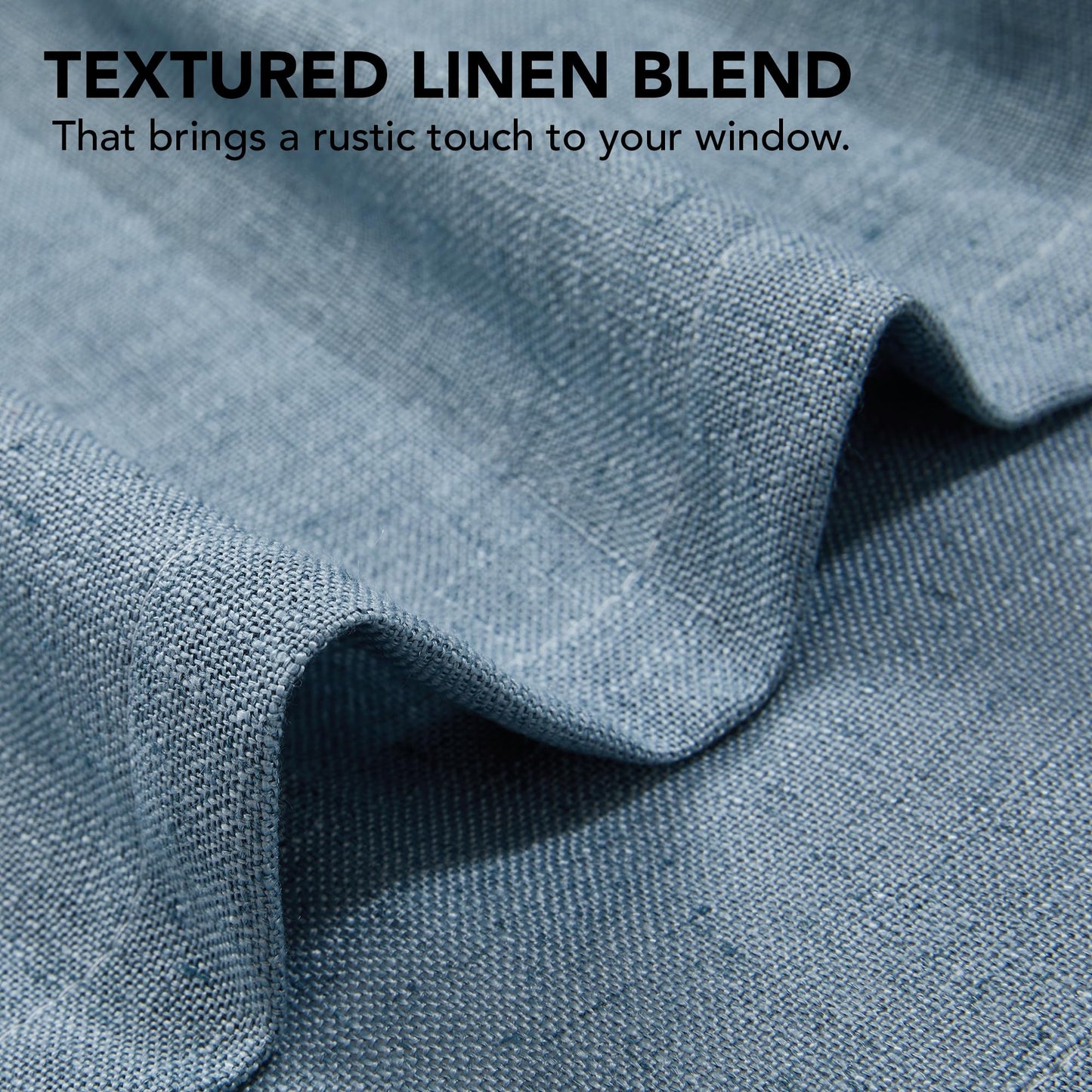 Light Filtering Linen Drapes, Back Tab & Rod Pocket