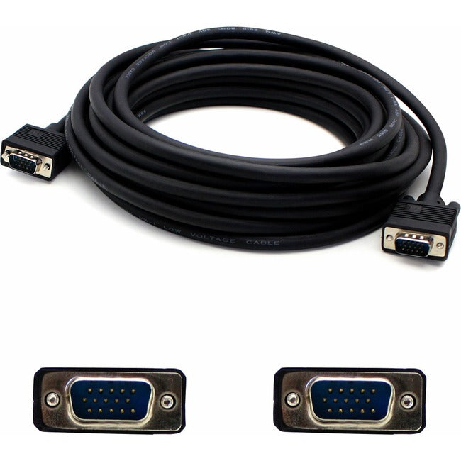 AddOn 5-Pack of 15ft VGA Male to Male Black Cables with 3.5mm Audio Inputs