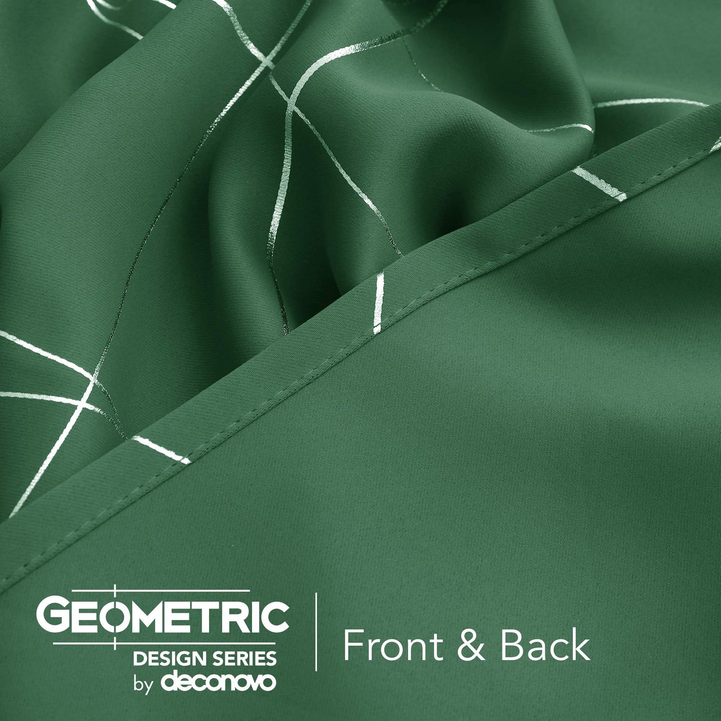 Geometric Blackout Curtains, Taupe, 52x108 Inch, 2 Panels