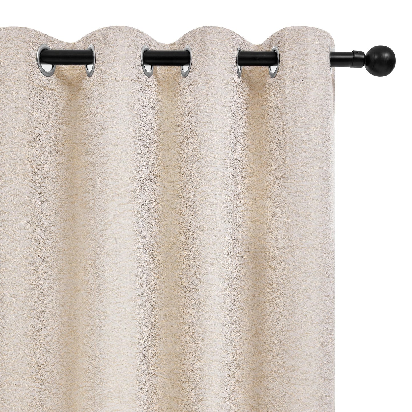 Pink Jacquard Blackout Curtains, 52x63 Inch
