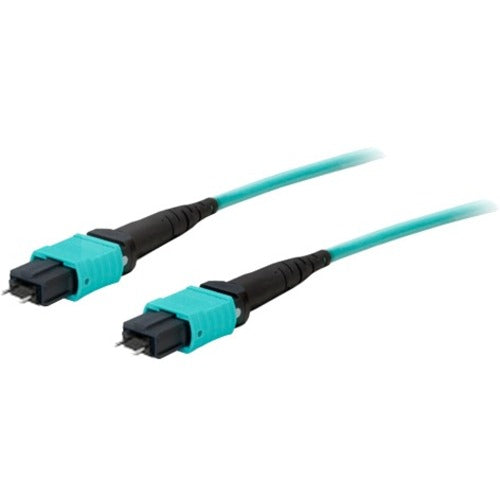 AddOn 3m MPO (Male) to MPO (Male) 12-strand Aqua OM4 Straight Fiber OFNR (Riser-Rated) Patch Cable