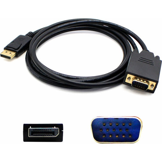 AddOn 5-Pack of 3ft DisplayPort Male to VGA Male Black Adapter Cables