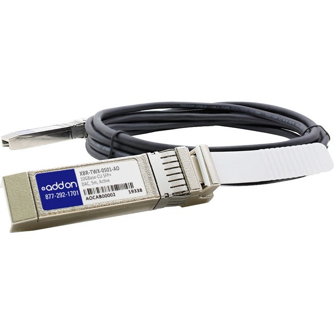 AddOn Brocade XBR-TWX-0501 Compatible TAA Compliant 10GBase-CU SFP+ to SFP+ Direct Attach Cable (Active Twinax, 5m)