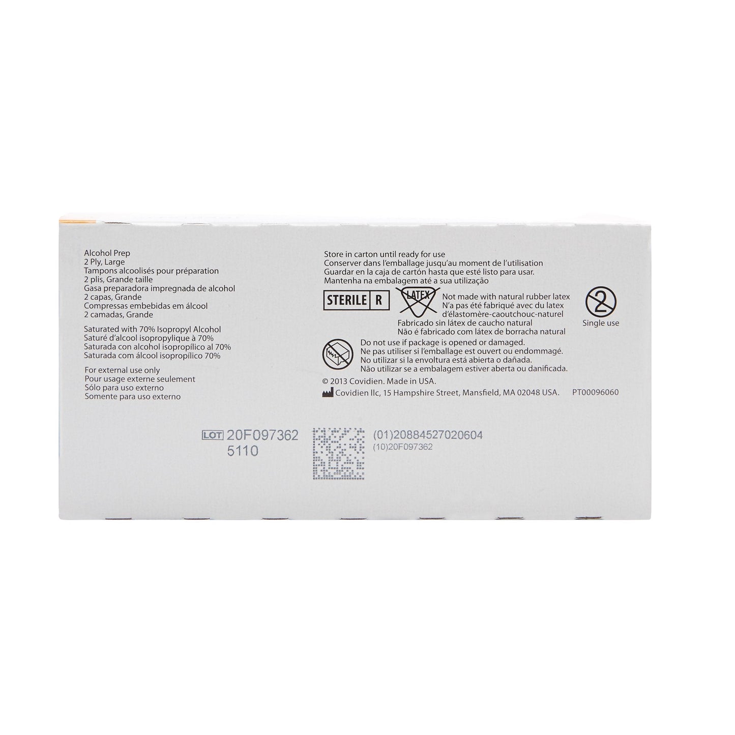 Substitute for Webcol™ Alcohol Prep Pad 5110