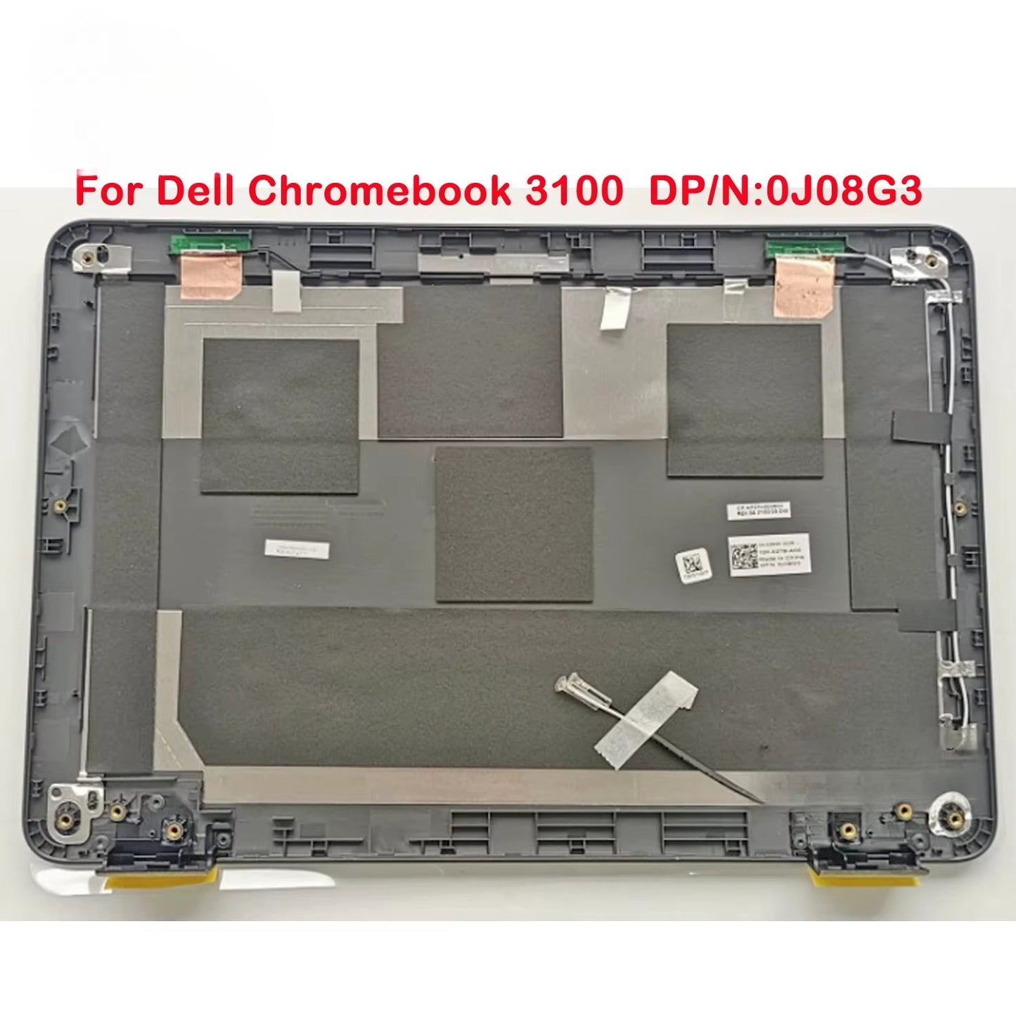 WAF New Original 034Yfy 0J08G3 Black for Dell Chromebook 3100 Laptop Top Case Back Cover LCD Cover Rear Lid a Cover W/Logo Ante