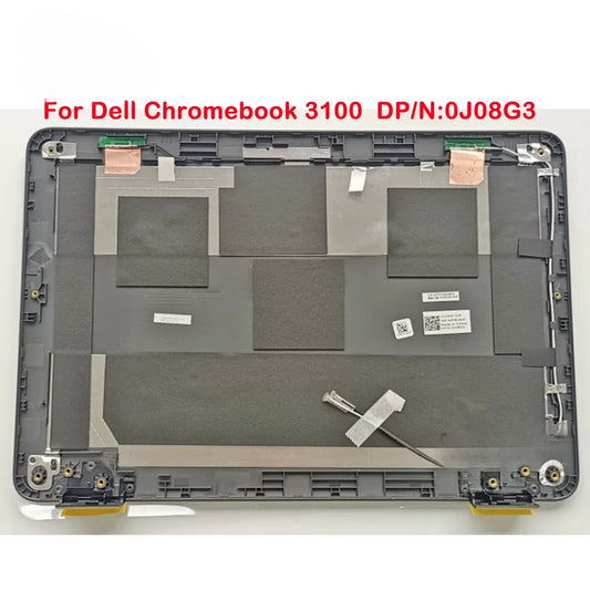 WAF New Original 034Yfy 0J08G3 Black for Dell Chromebook 3100 Laptop Top Case Back Cover LCD Cover Rear Lid a Cover W/Logo Ante