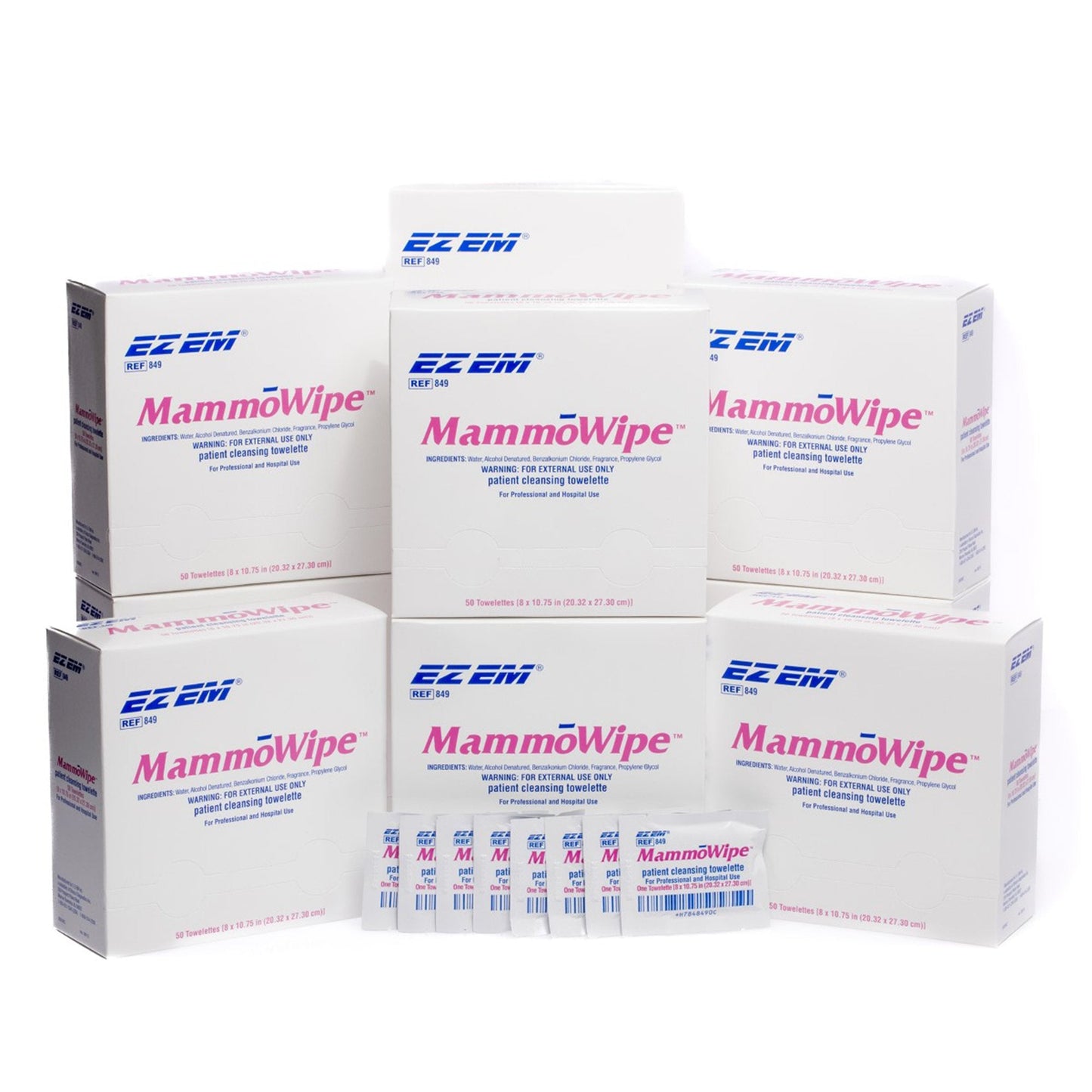 EZ EM Mammography Wipe 5x5in Scented Benzalkonium Chloride Ethyl Alcohol 600103 600103