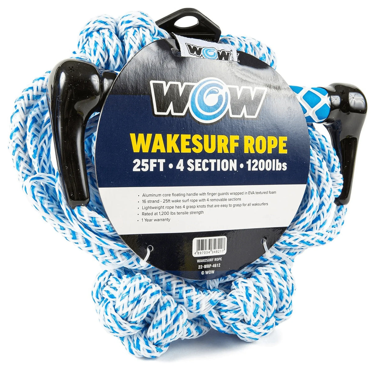 WOW Watersports 25ft 4-Section Wakesurf Rope - 🆕 New Arrivals, All Products, Products from Jupiter Gear, ⚽ Sporting Goods - Little Red General Store