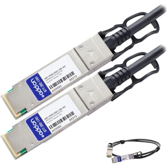 AddOn Juniper Networks Compatible TAA Compliant 100GBase-CU QSFP28 to QSFP28 Direct Attach Cable (Passive Twinax, 5m)