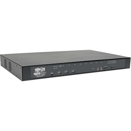 Tripp Lite Cat5 KVM Switch Over IP 8-Port w/ Virtual Media 2 Users 1URM TAA