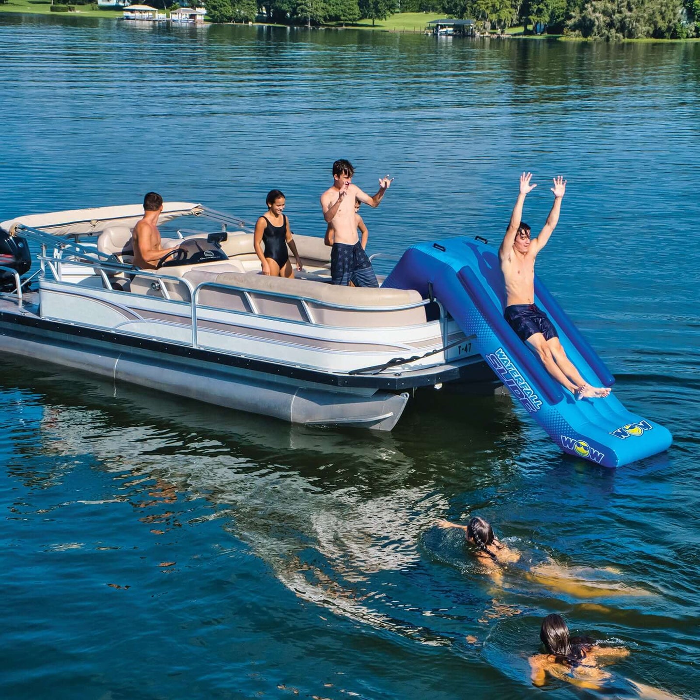 WOW Sports Pontoon Waterfall Slide (21-2070)