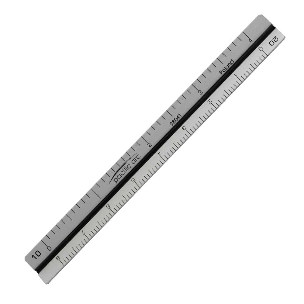 Pacific Arc - Professional Aluminum Triangular Scale - Architecture Scale - 12 inch / 30cm or 4 inch/ 10cm - For students and professionals - Great for Drafting, Architecture, Engineering, and Art