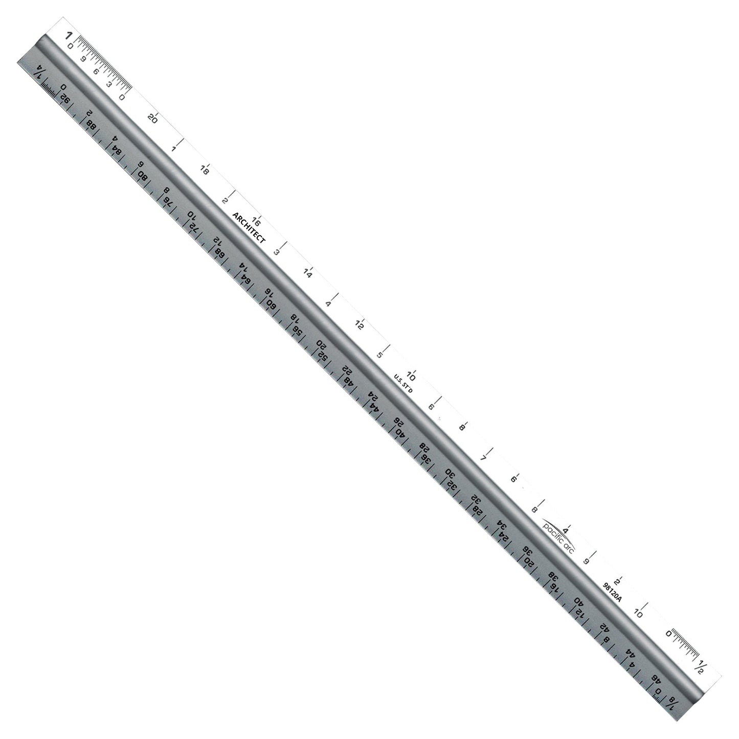 Pacific Arc - Professional Aluminum Triangular Scale - Architecture Scale - 12 inch / 30cm or 4 inch/ 10cm - For students and professionals - Great for Drafting, Architecture, Engineering, and Art