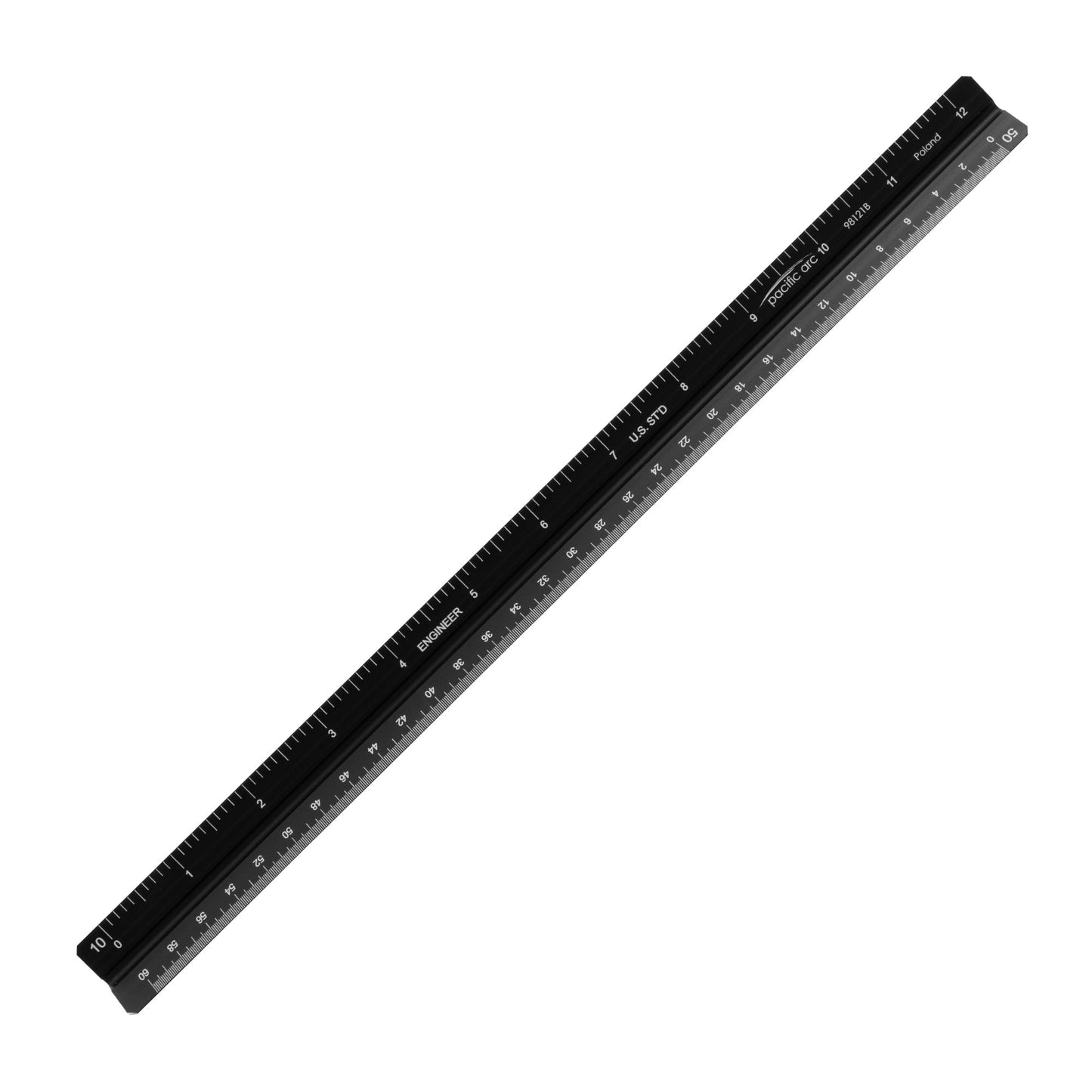 Pacific Arc - Professional Aluminum Triangular Scale - Architecture Scale - 12 inch / 30cm or 4 inch/ 10cm - For students and professionals - Great for Drafting, Architecture, Engineering, and Art