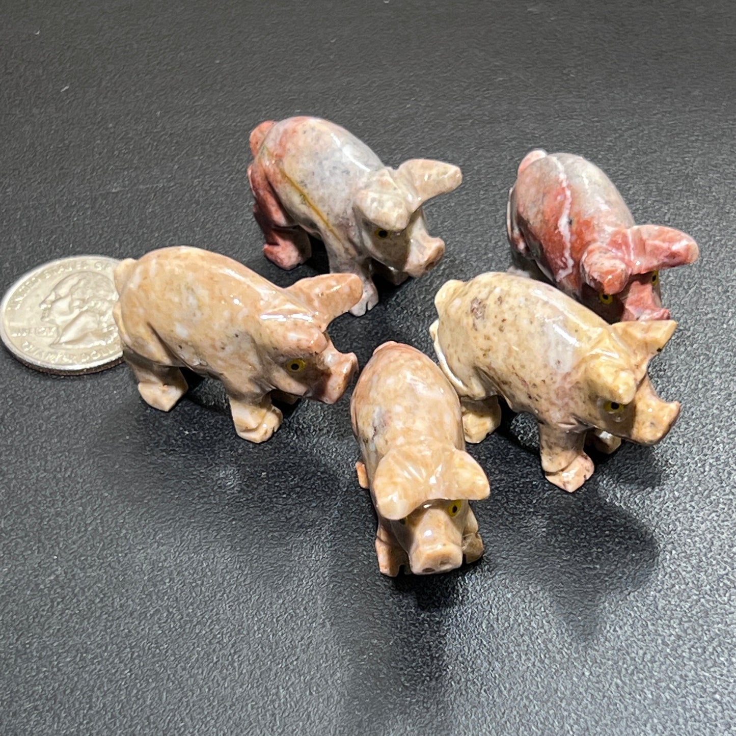 Small Soapstone Animals Carvings (Packs of 10) Wholesale Miniatures