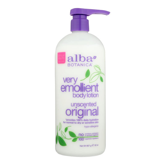 Alba Botanica - Very Emollient Body Lotion - Unscented - 32 Fl Oz