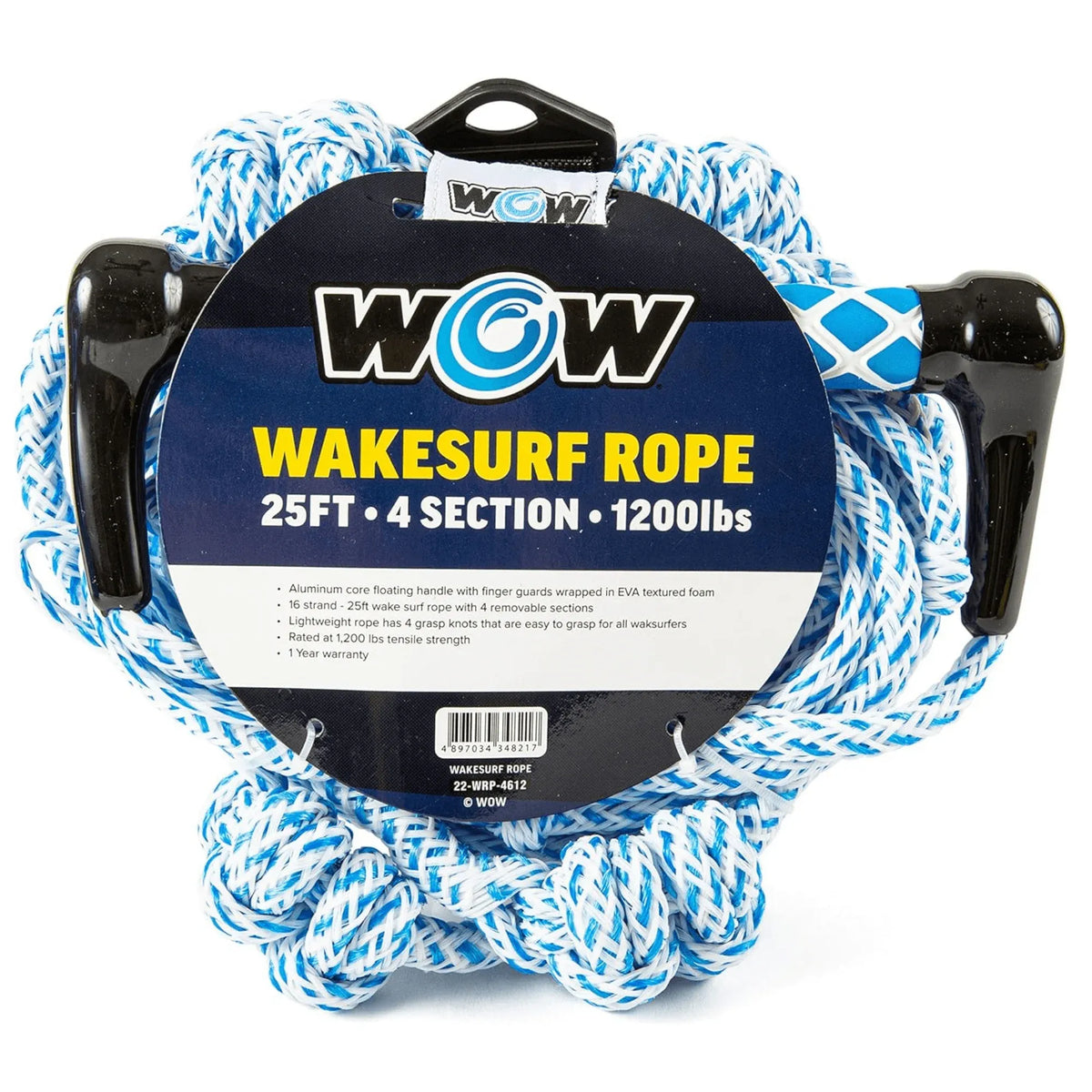 WOW Watersports 25ft 4-Section Wakesurf Rope - 🆕 New Arrivals, All Products, Products from Jupiter Gear, ⚽ Sporting Goods - Little Red General Store