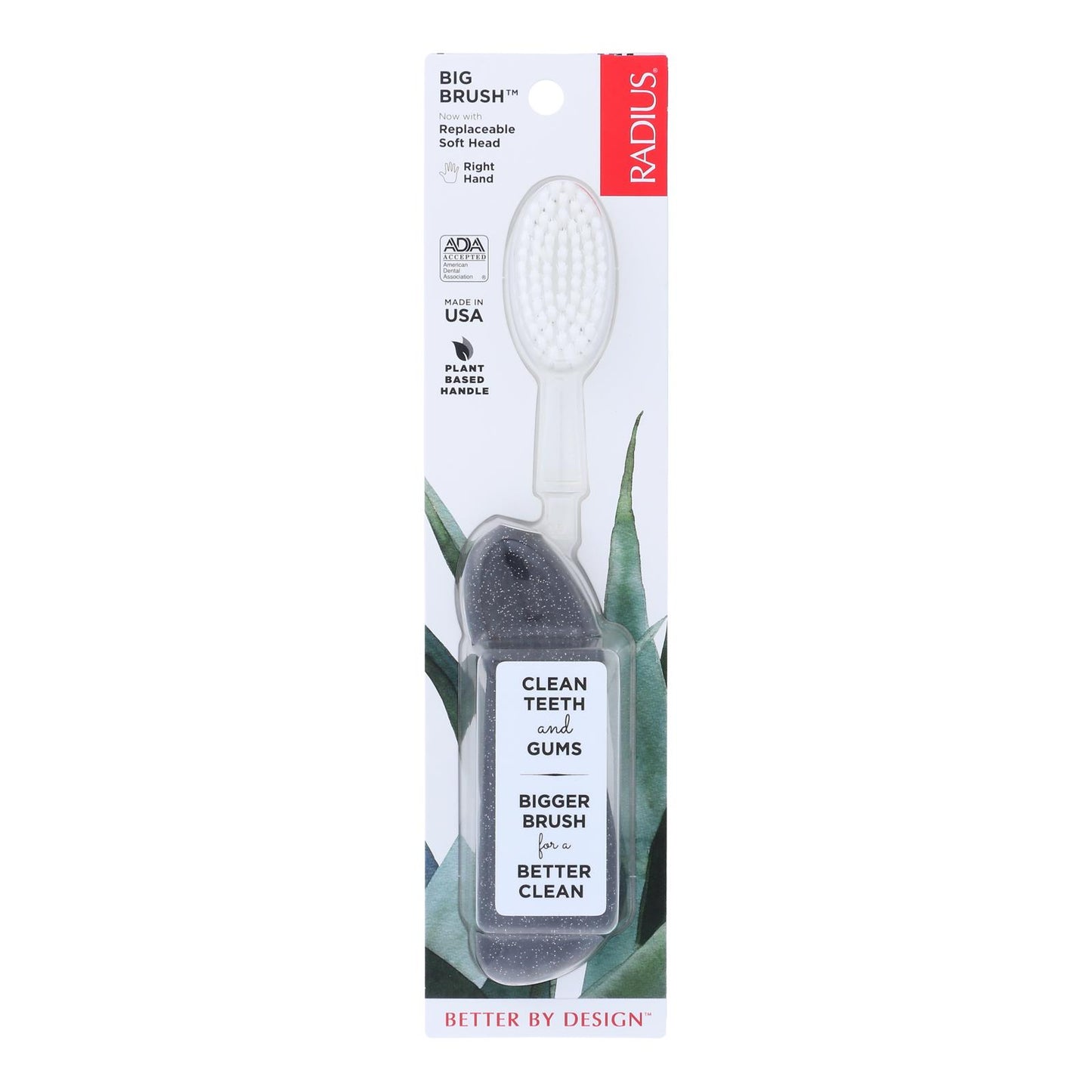 Radius - Original Right Hand Toothbrush Soft Bristles - 1 Toothbrush - Case Of 6