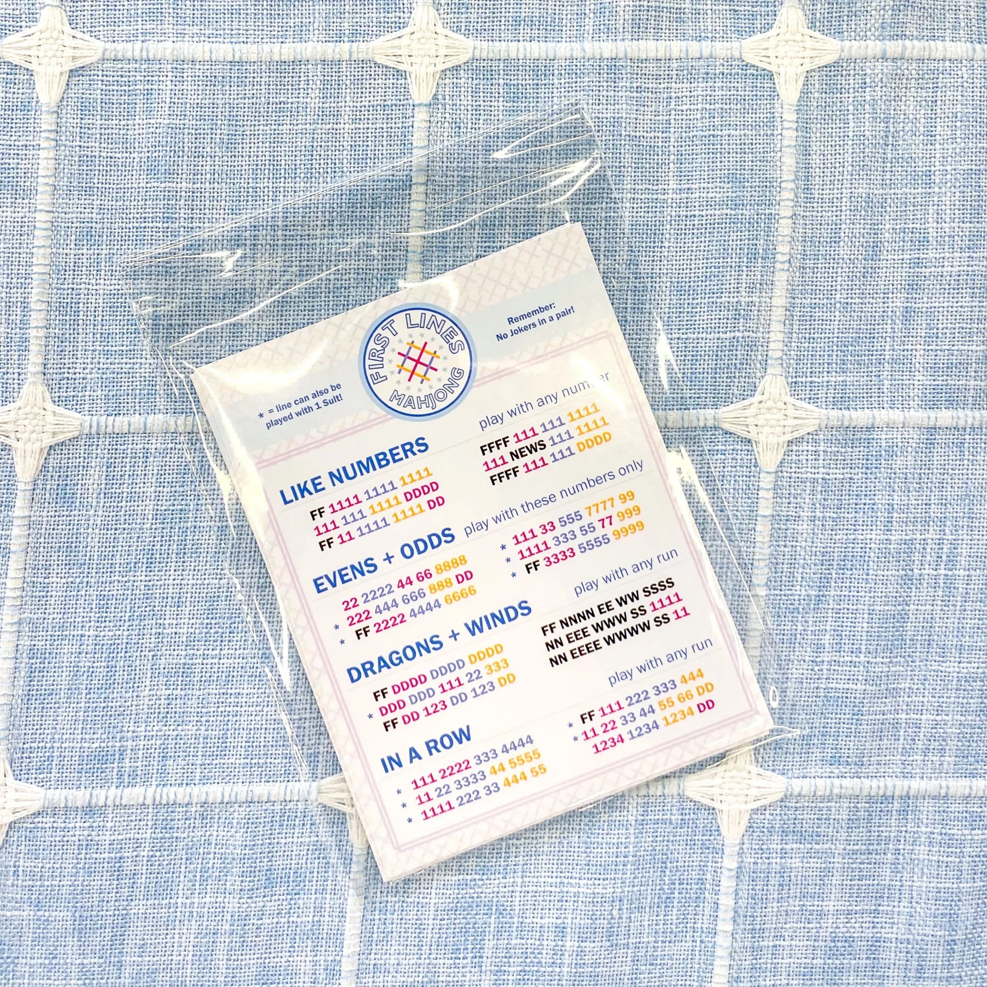 First Lines Mahjong Line Cards