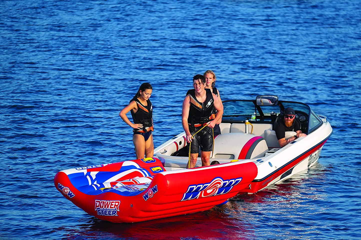 WOW Sports Power Steer 3 Person 3P Steerable Deck Tube (22-WTO-3975)