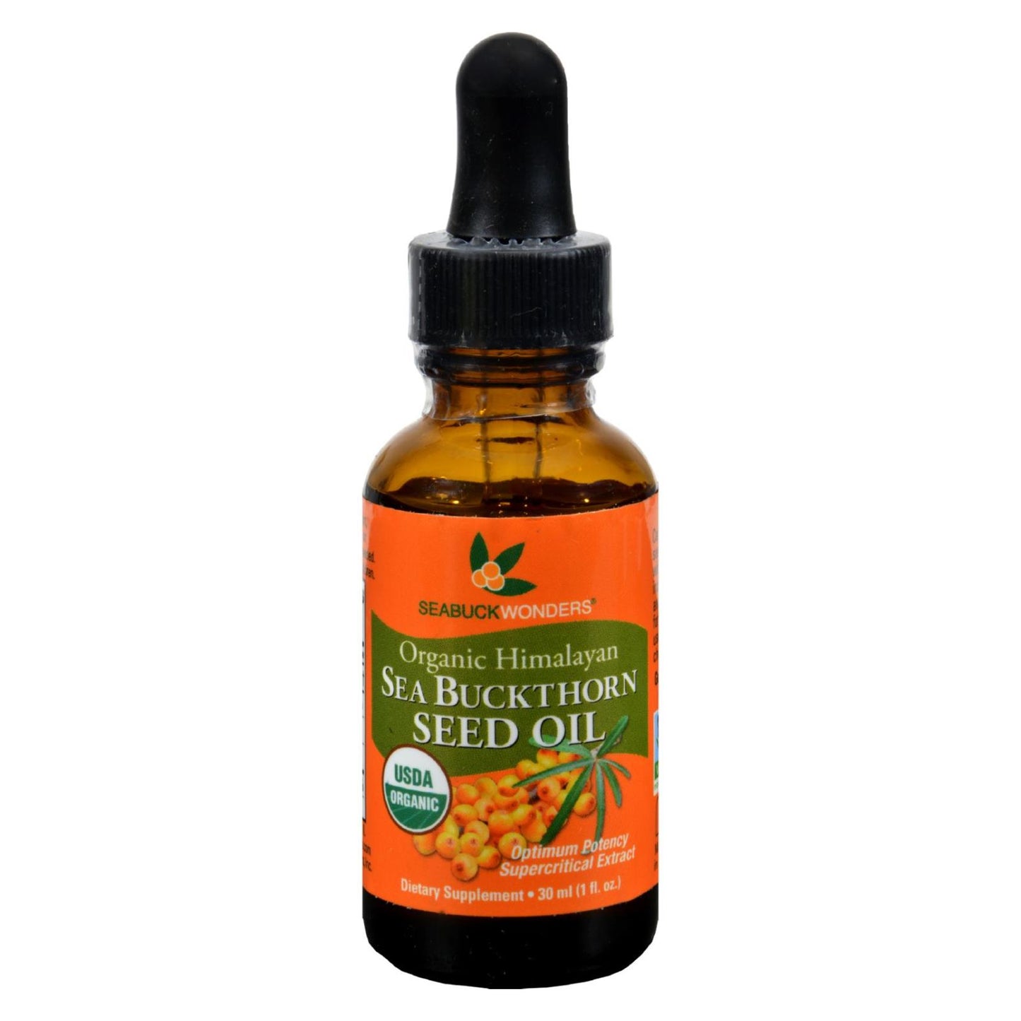 Seabuck Wonders Organic Himalayan Seabuckthorn Seed Oil - 1 Fl Oz