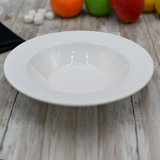 Professional Rolled Rim White Deep Plate 9" inch | 14 Oz