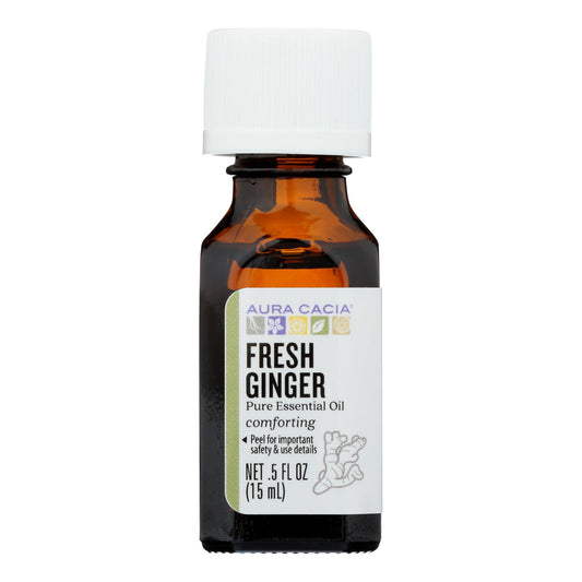 Aura Cacia - Essential Oil - Fresh Ginger - 0.5 Oz.