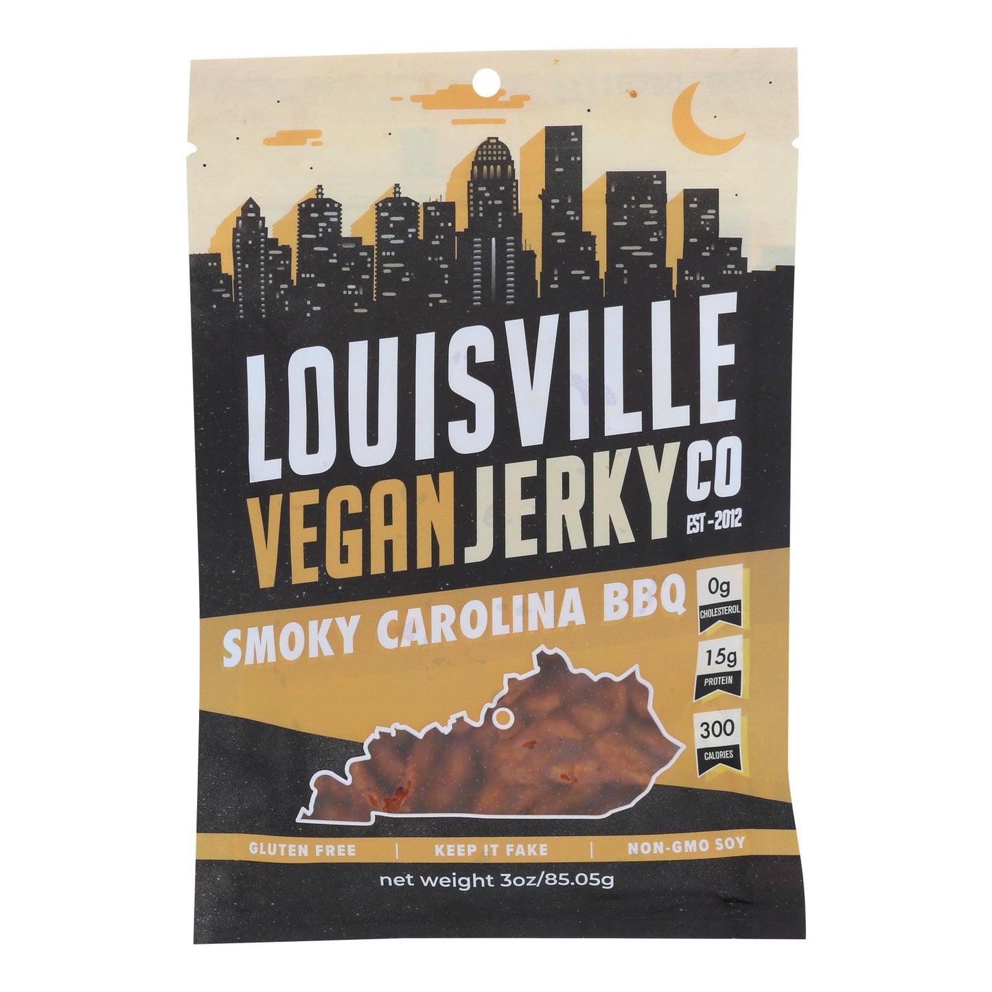 Louisville Vegan Jerky Jerky - Vegan - Carolina Bbq - Case Of 10 - 3 Oz