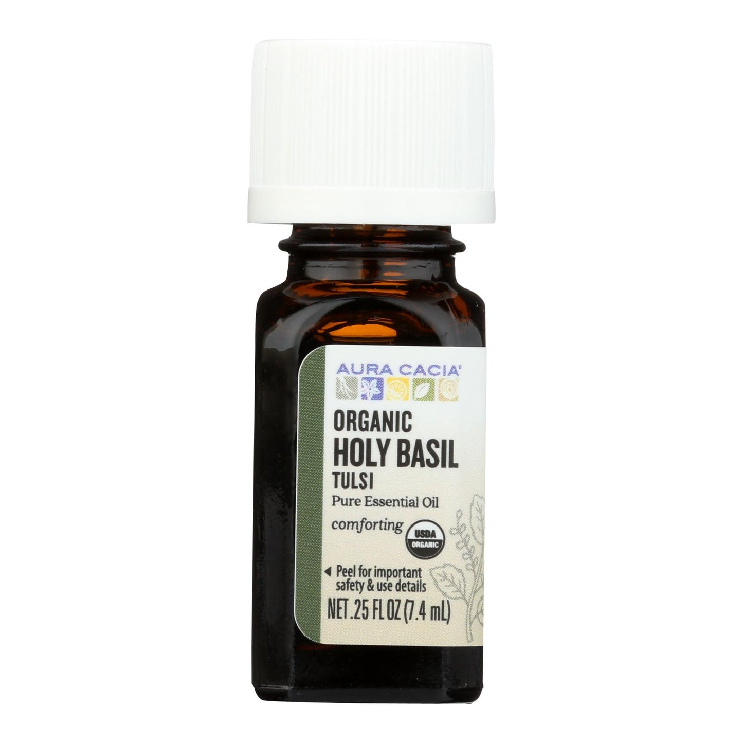 Aura Cacia - Essential Oil - Holy Basil - Case Of 1 - .25 Fl Oz.