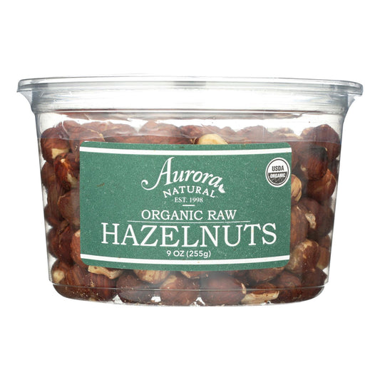 Aurora Natural Products - Organic Raw Hazelnuts - Case Of 12 - 9 Oz.