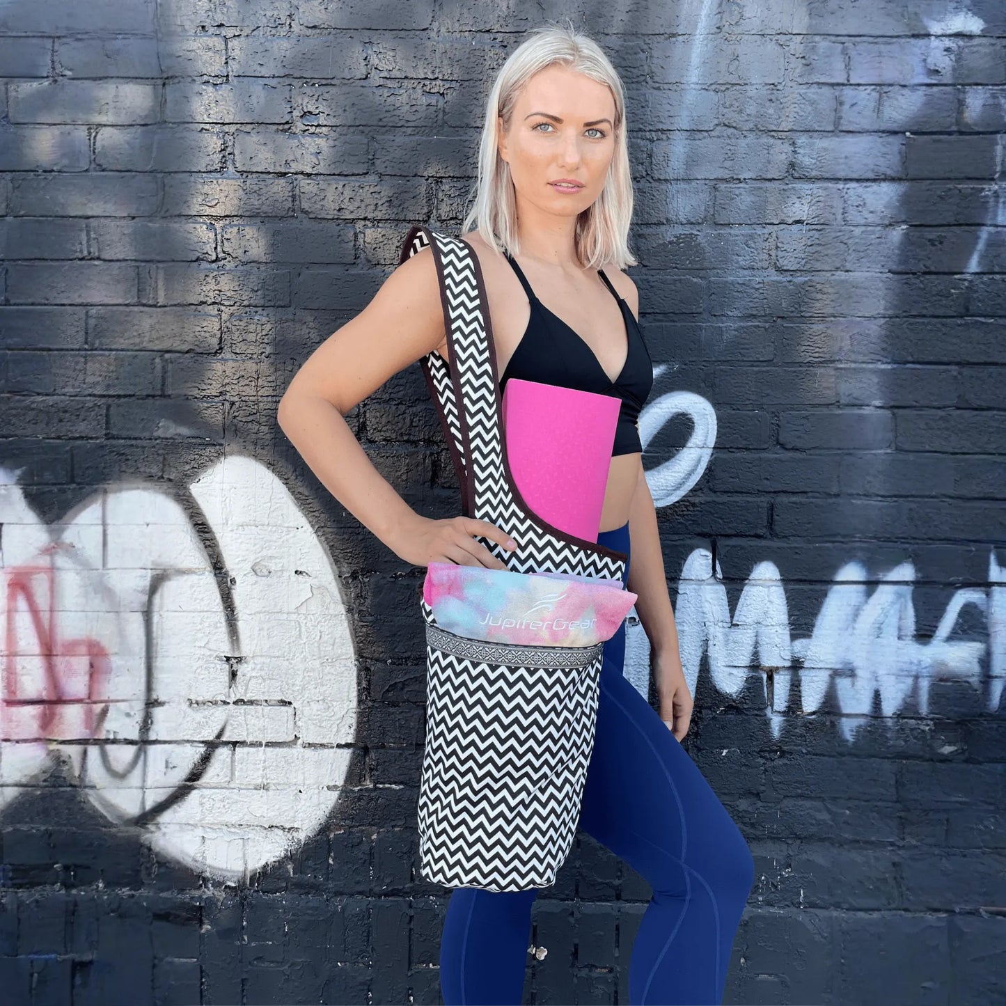 JupiterGear Yoga Mat Carrying Tote Bag with Large Pockets