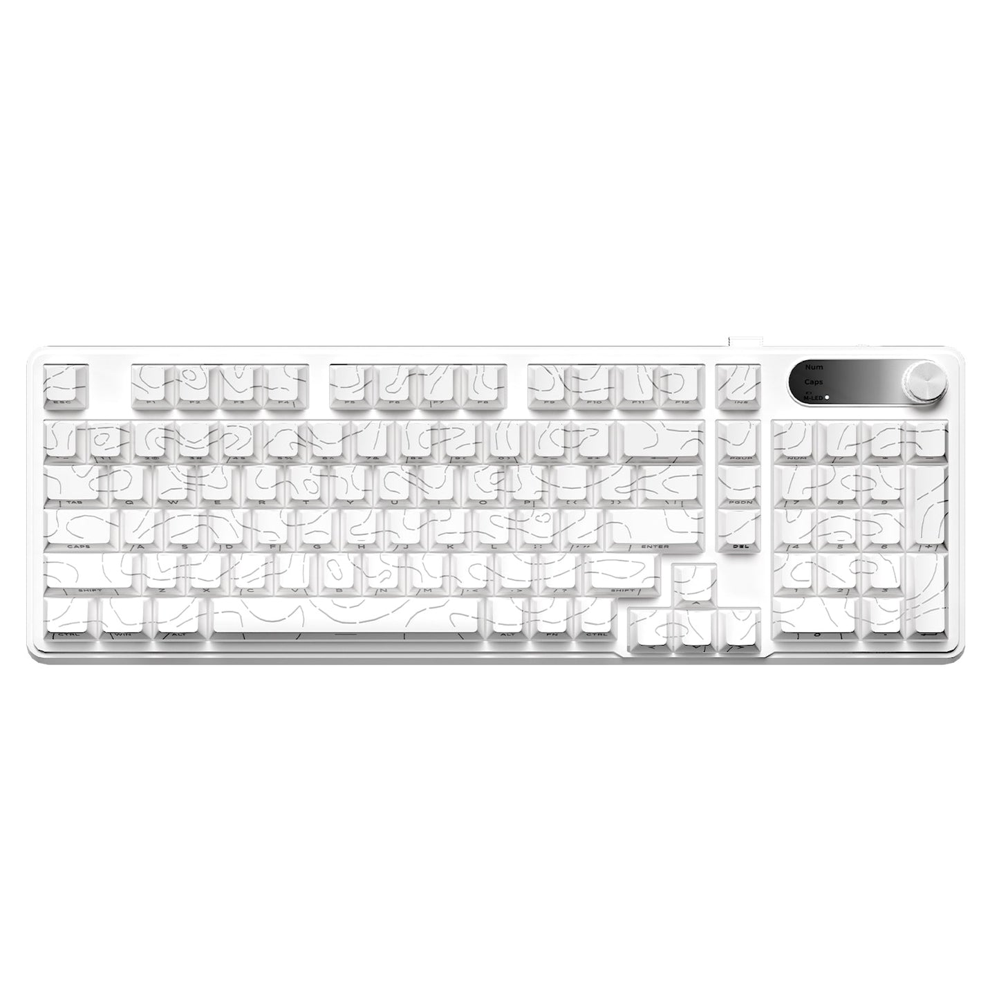 XVX K98 Silent Key Tri-Mode 100% Membrane Keyboard with Topography pattern keycaps