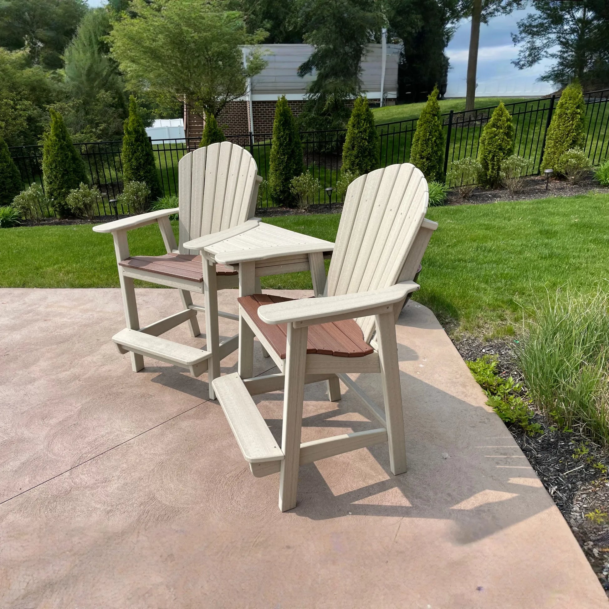 HDPE Outdoor Conversation Set – 2 Chairs with Interlocking Table