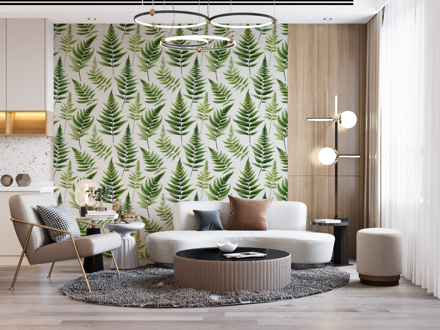 Green Fern Botanical Wallpaper