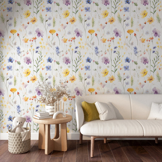 Watercolor Wild Flower Wallpaper