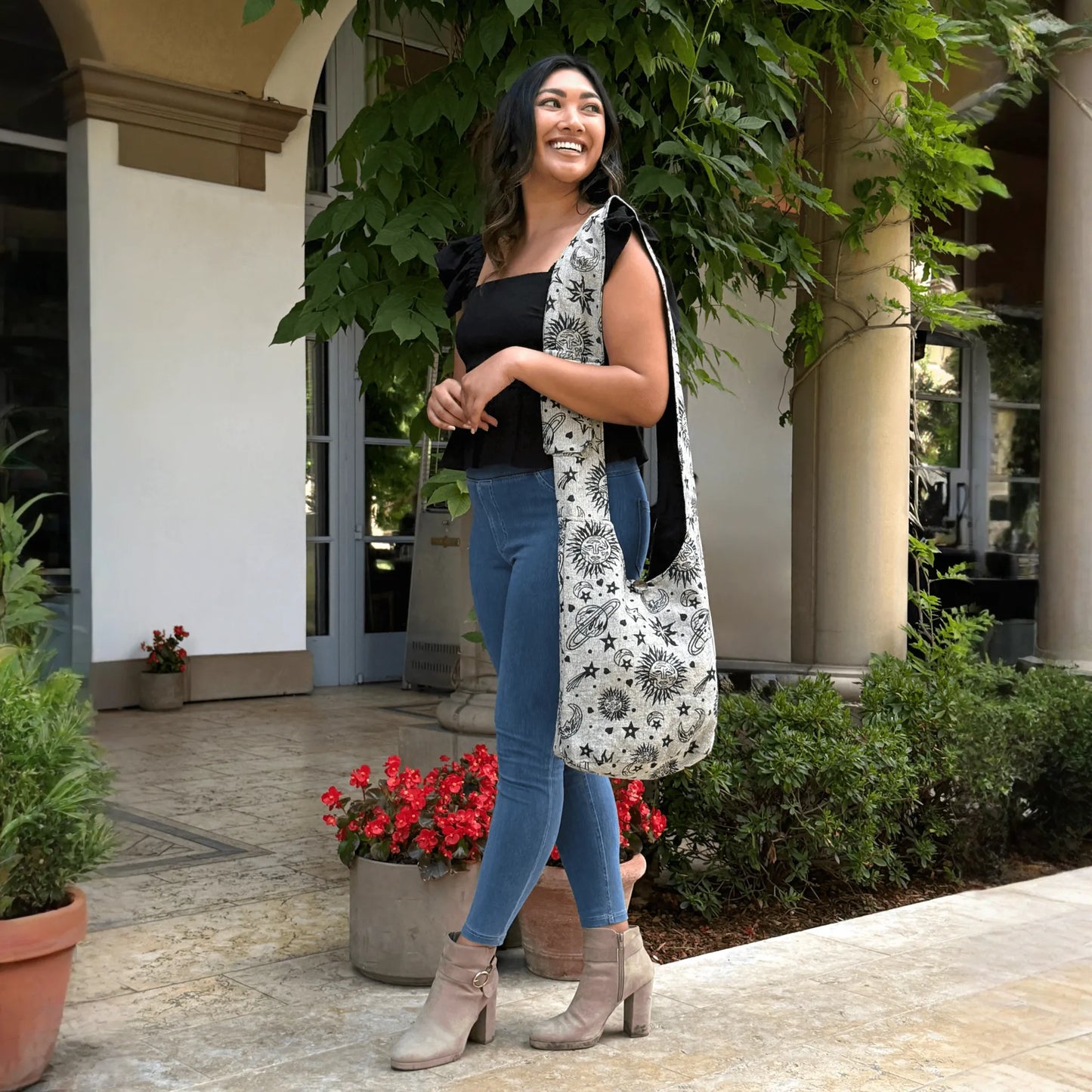 Kathmandu Collection Celestial Print Hobo Bag