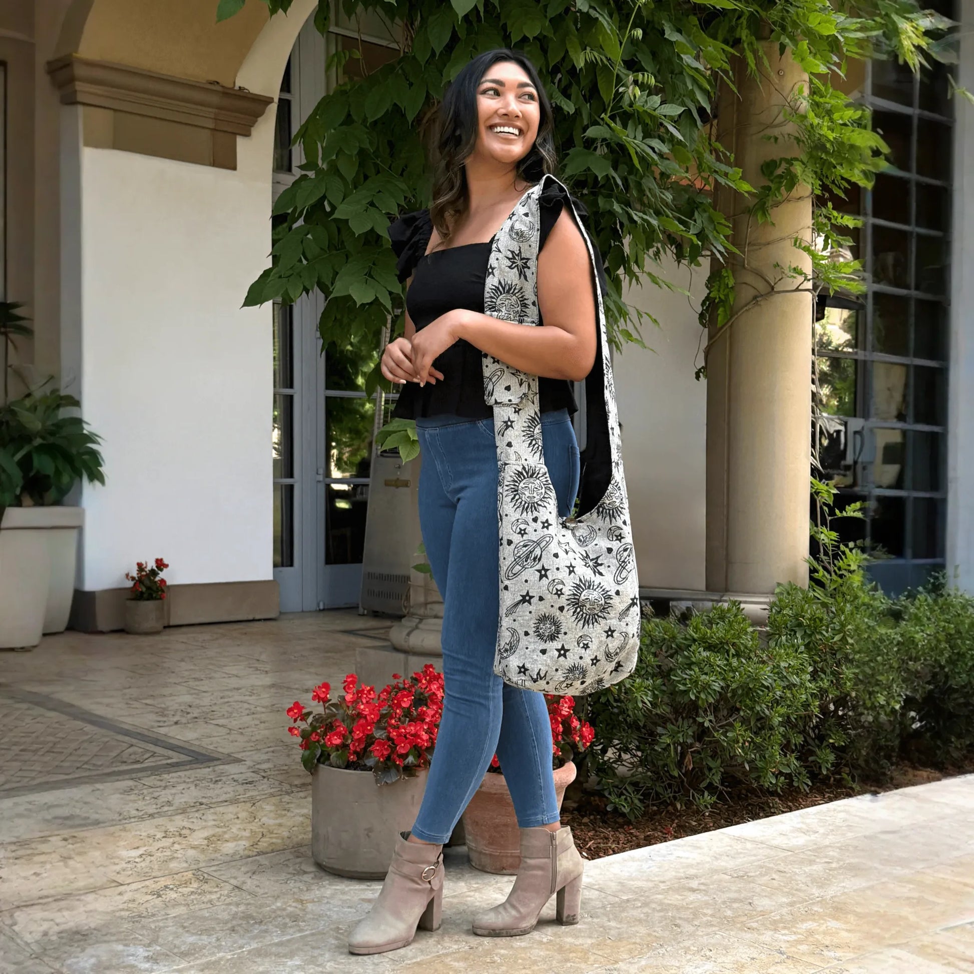 Kathmandu Collection Celestial Print Hobo Bag